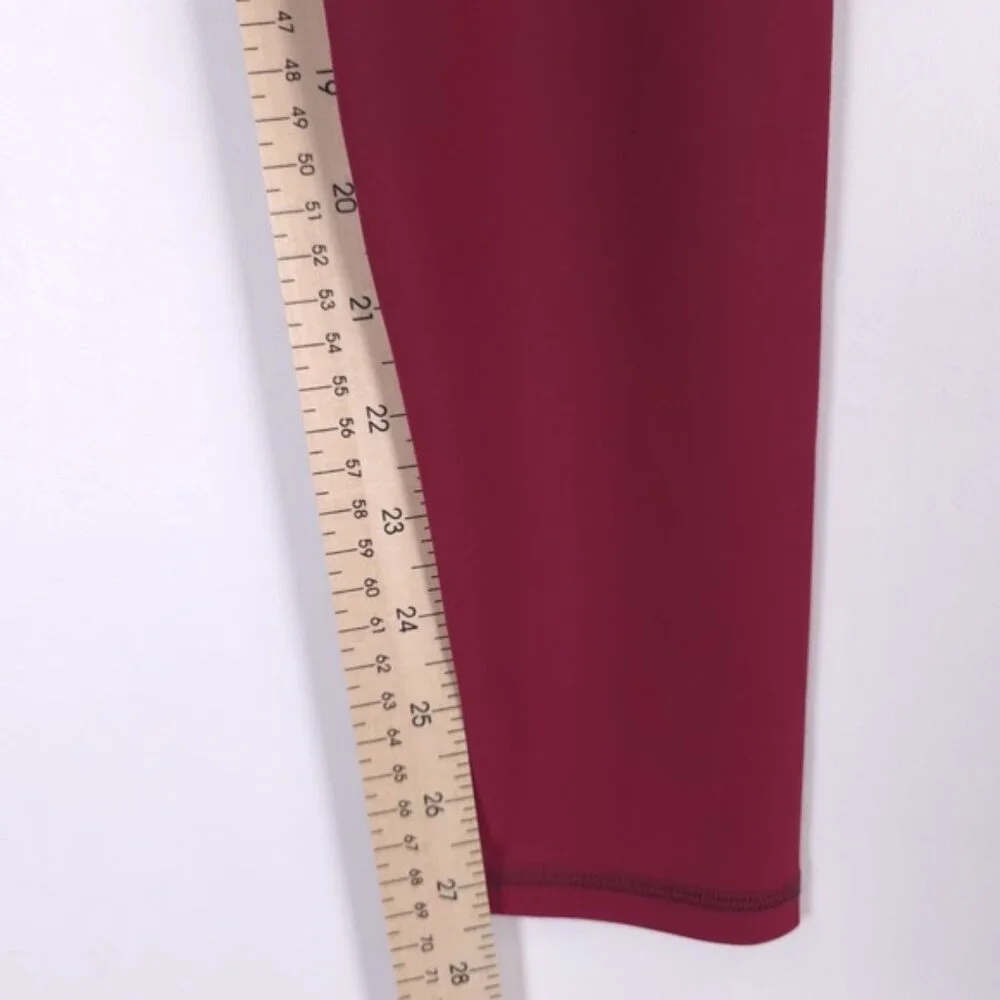 Alo Yoga PORTUGAL🇵🇹MADE High-waisted‎ Ripped Warrior Leggings Burgundy SMALL